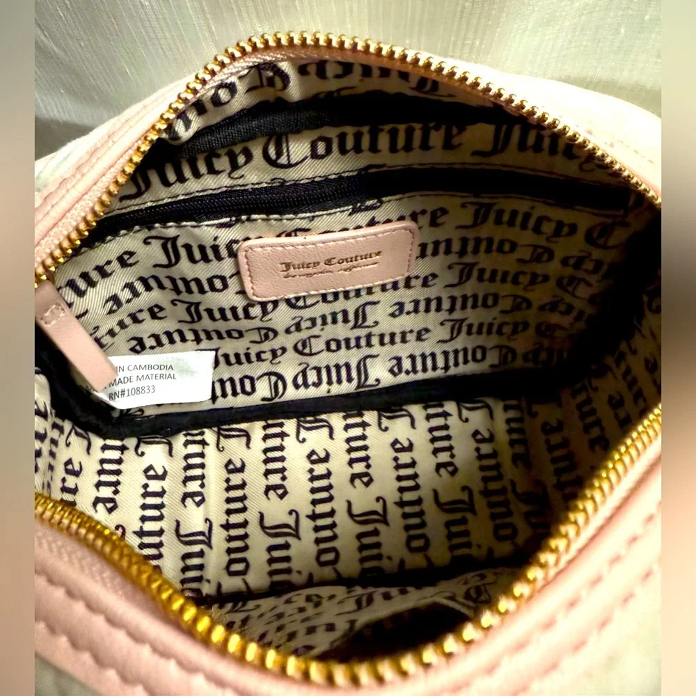 NEW Juicy Couture White Fuzzy Quilted Crossbody Bag